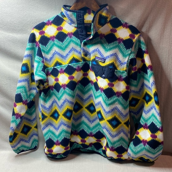 Patagonia Synchilla t-snap aztec pullover size medium - Picture 1 of 4